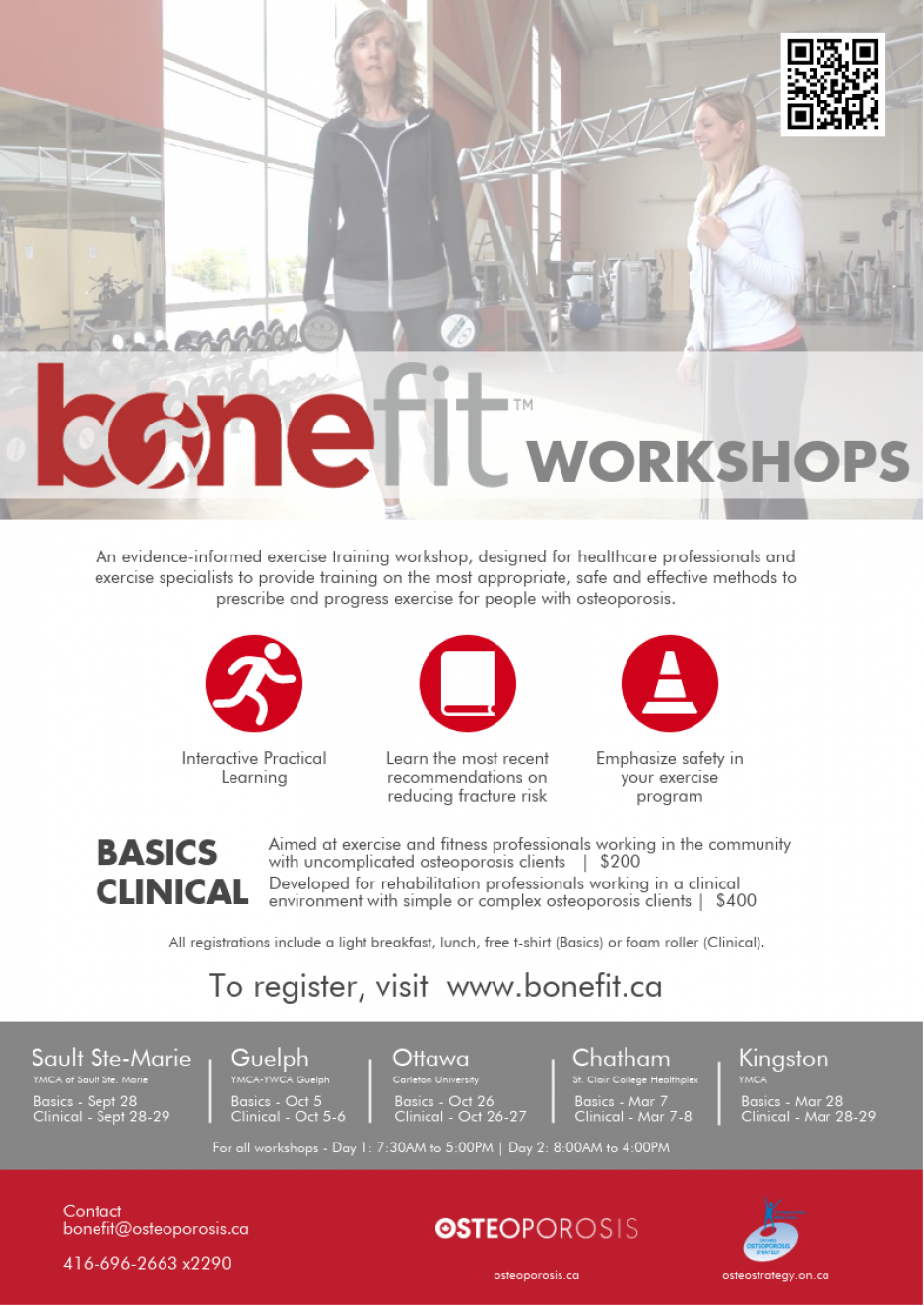 Flyer for Bonefit Workshops