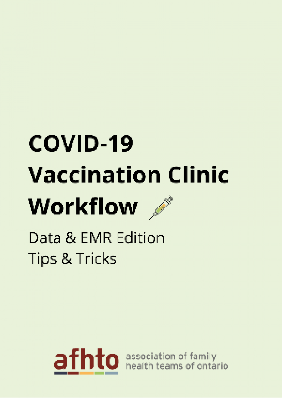 COVID-19 vaccination clinic workflow cover data & emr edition tips & tricks